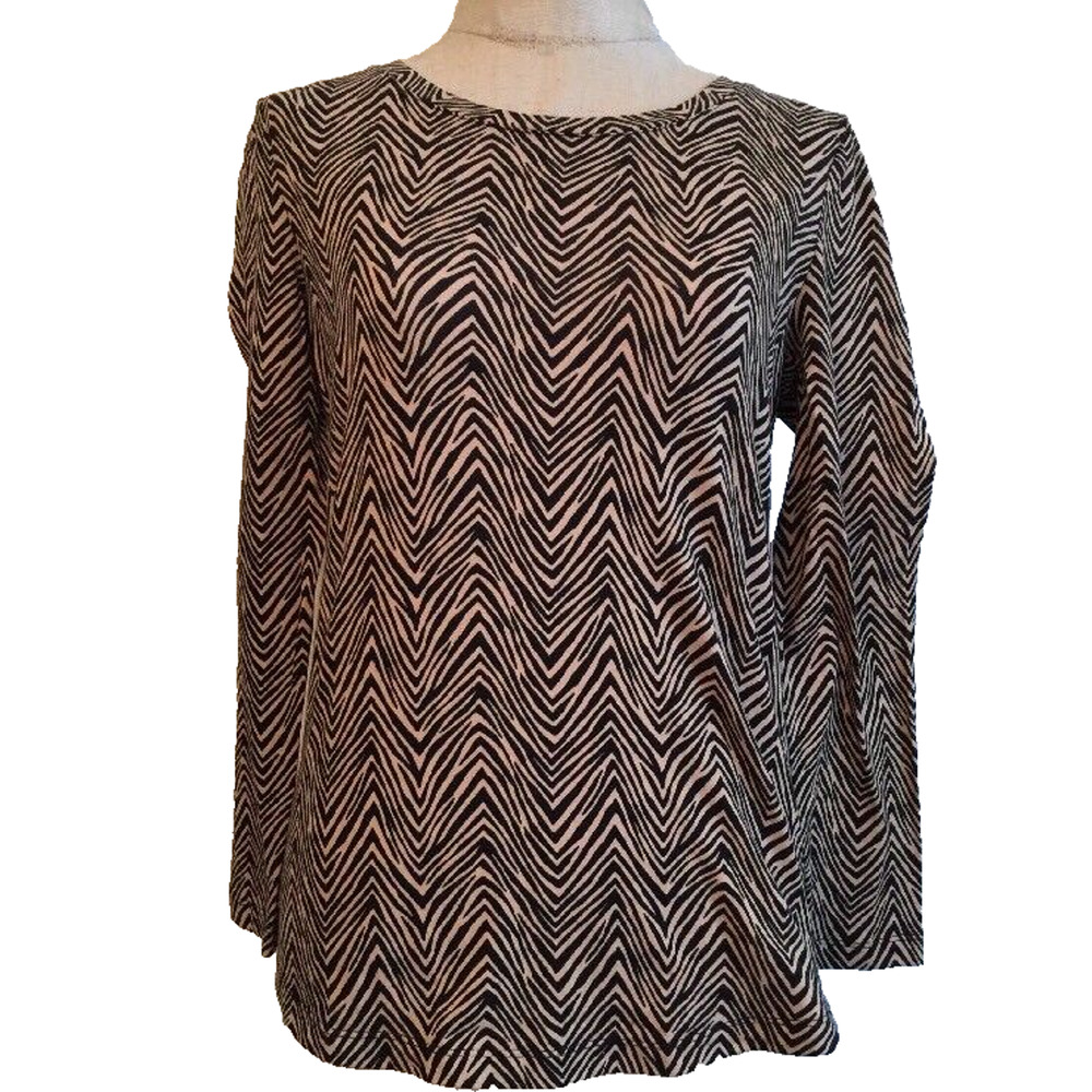 XS (0/2) Vera Bradley Women's Zebra Print Cozy Knit Pajama Top New Extra Small
